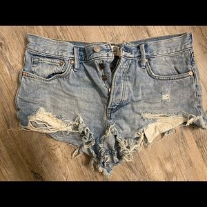 Free people denim shorts - distressed